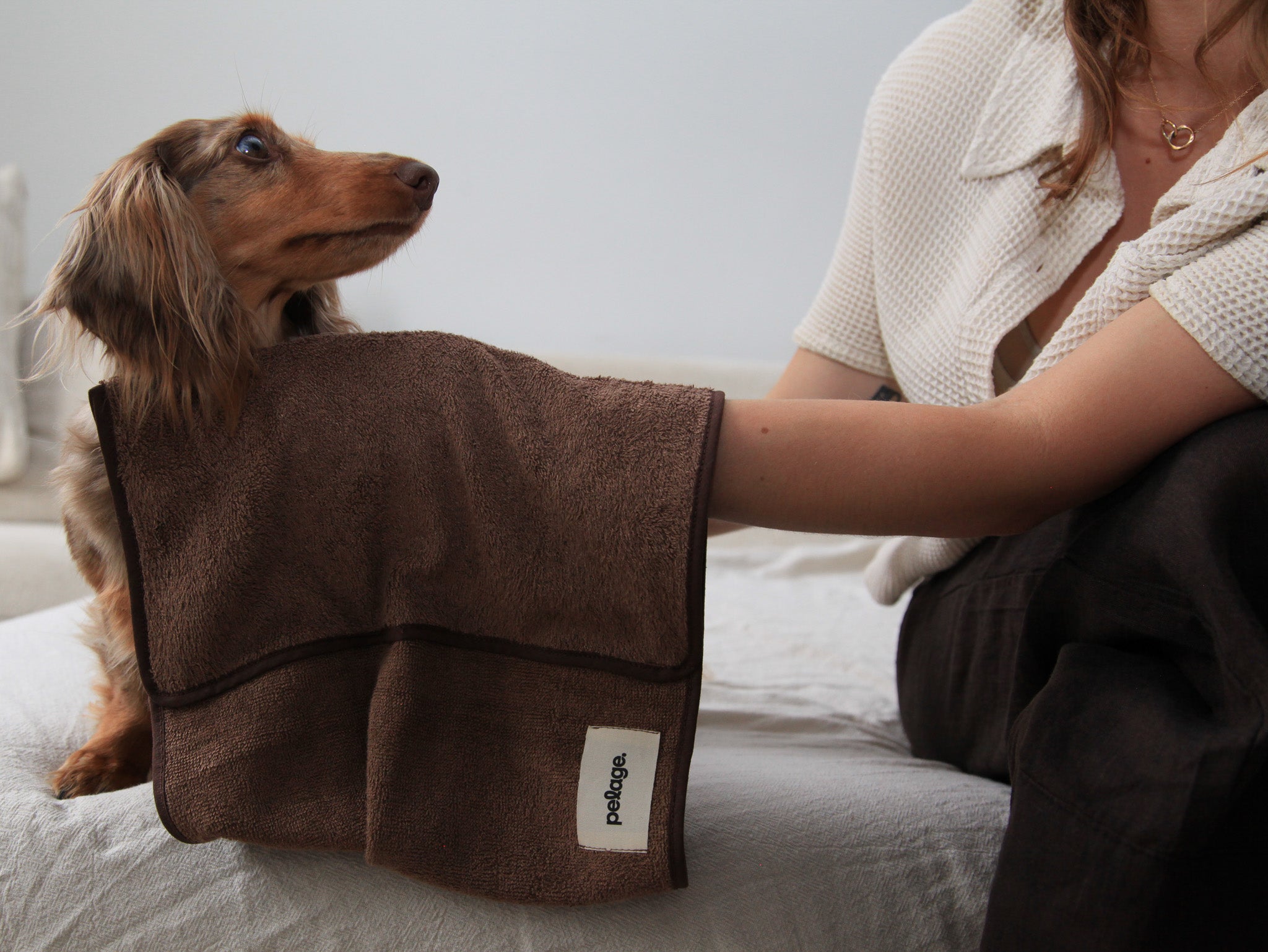 the towel.