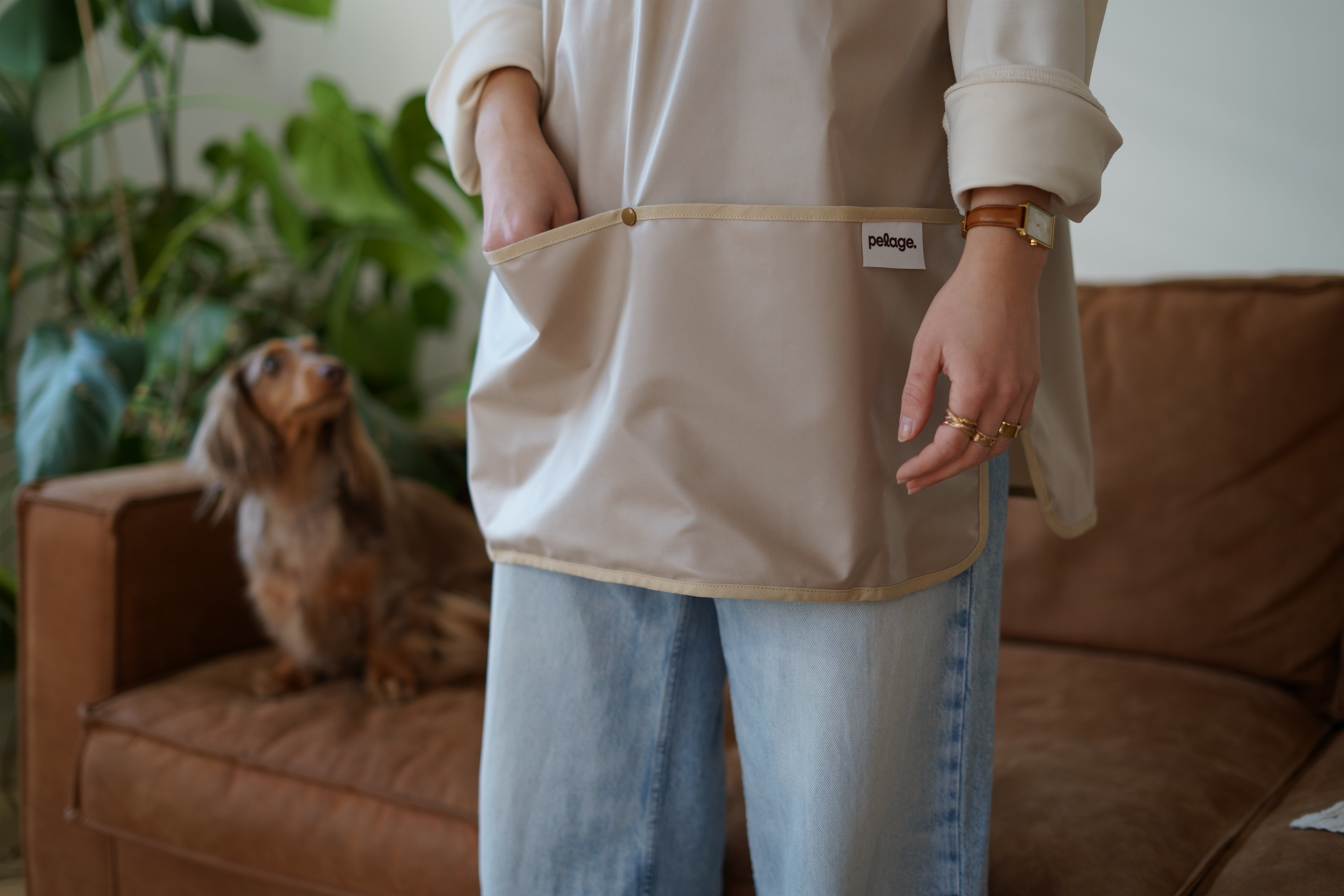 the apron.
